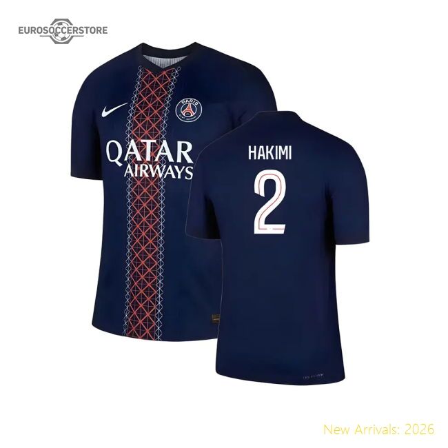 Authentic 2025-2026 Psg Home Dri-Fit Adv Authentic Shirt (Hakimi 2)