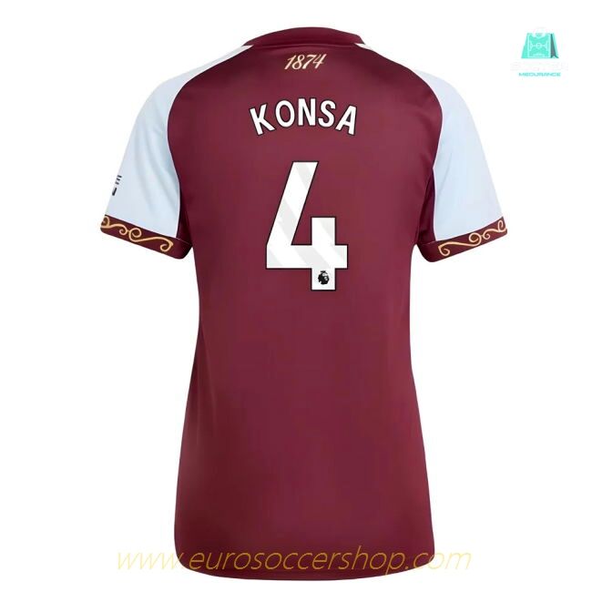 2025-2026 Aston Villa Home Shirt (Womens) (Konsa 4)