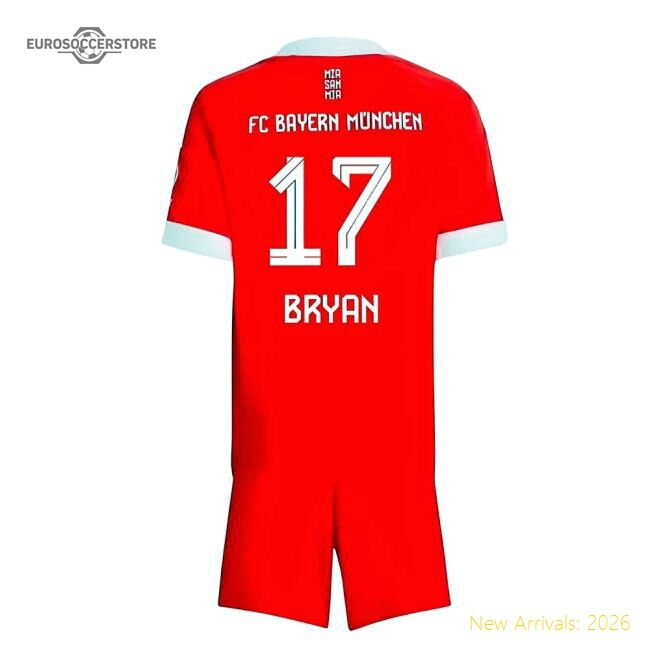 Official 2025-2026 Bayern Munich Home Mini Kit (Bryan 17)