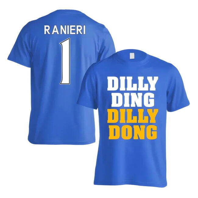Leicester Claudio Ranieri Dilly Ding - Blue T-Shirt - Ranieri 1 (Adult