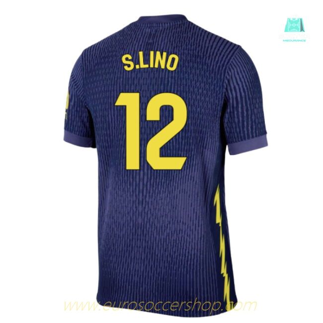 2025-2026 Atletico Madrid Authentic Away Shirt (S.Lino 12)