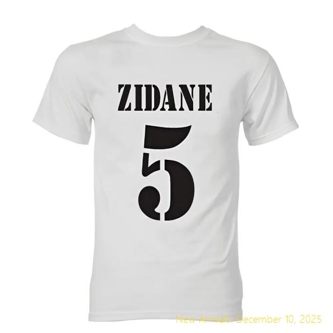 RM Zinedine Zidane Real Madrid Galactico T-Official Shirt (White)