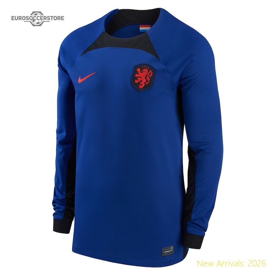 Men Net Netherlands Long Sleeve Away Away Superior Jersey 2022