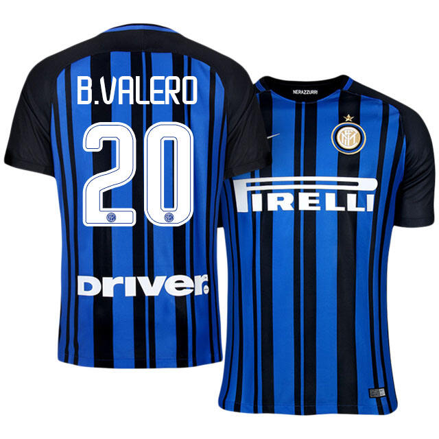 Inter Milan Home 201718 20 Borja Valero Soccer Jersey Shirt -