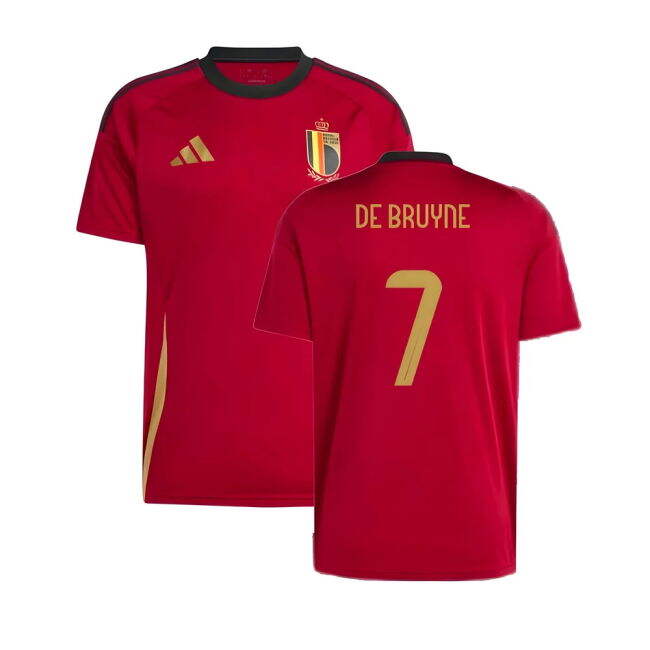 De Bruyne 7 Elite Style Belgium Top Level Home Pro Shirt