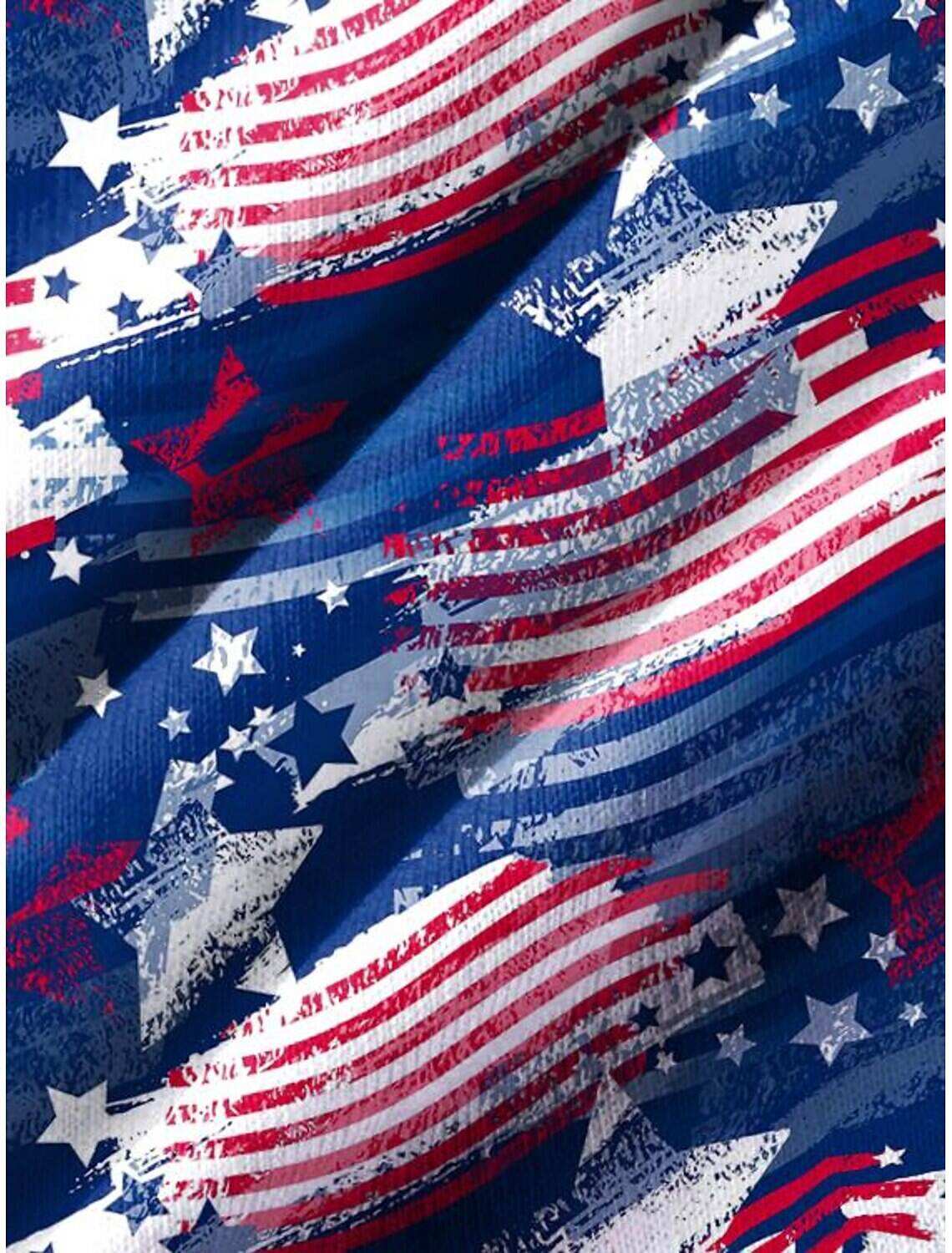 Women's Tank Top Vest Casual Independence Day Print Sleeveless Regular Tops Crew Neck Summer