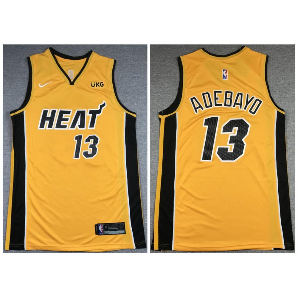 Game Day Official Men's Miami Heat #13 Bam Gold Basketball Jersey