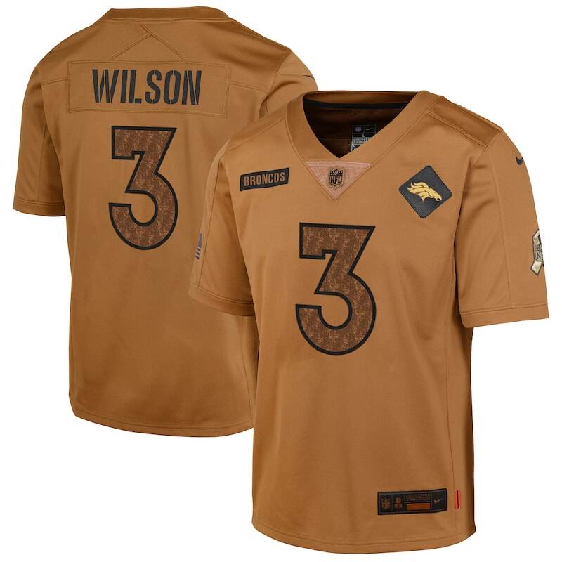 None Russell Wilson DEN Broncos Premium Authentic Jersey Football Appa