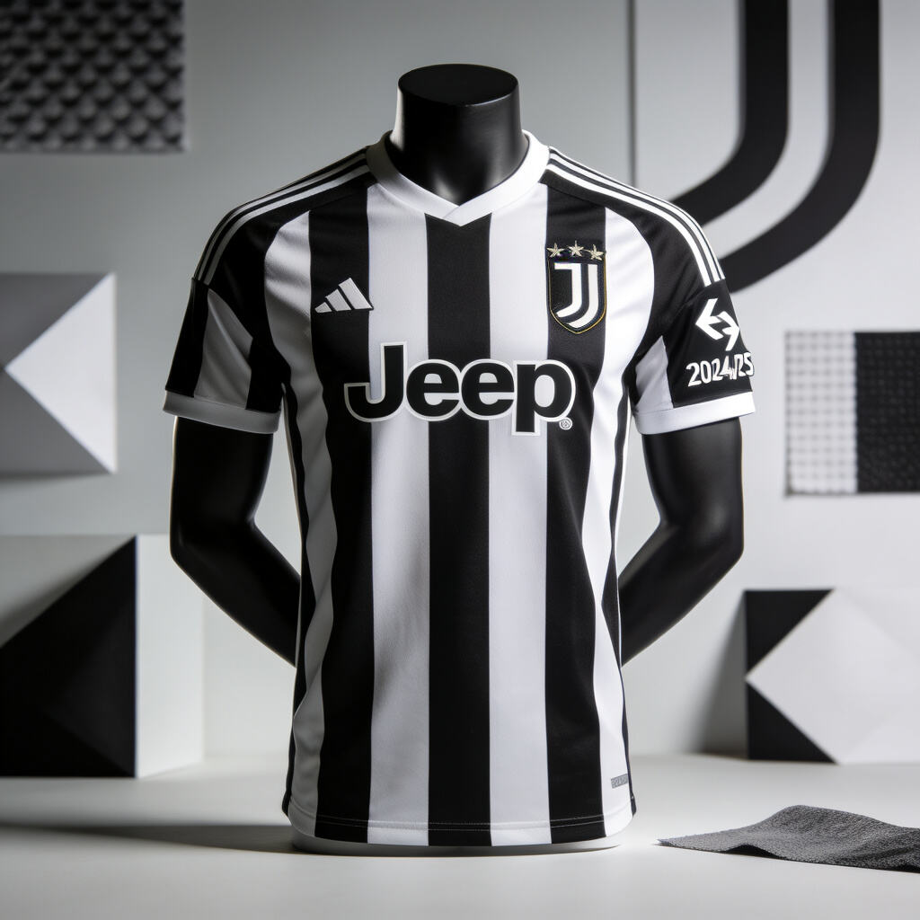 Juventus 2024/25 JerseyThe iconic black and white stripes - football's mosttimeless design