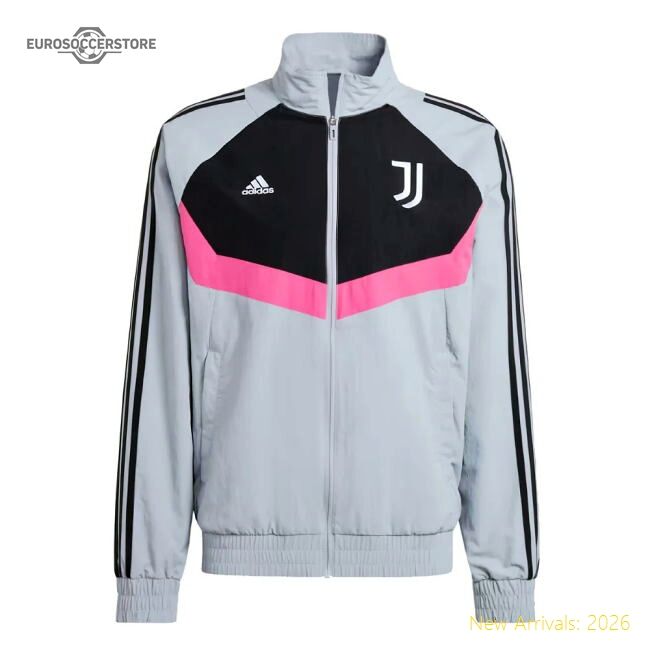 2024 Juve Woven Track Top (grey) - Supporter Edition - Official Design