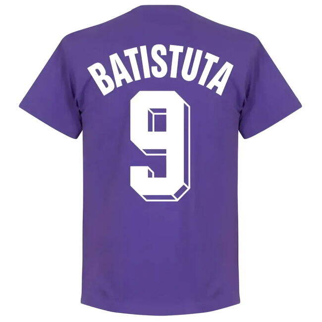 Genuine Purple Supporter Tee F. Batistuta #9 Official Merchandise (v7)