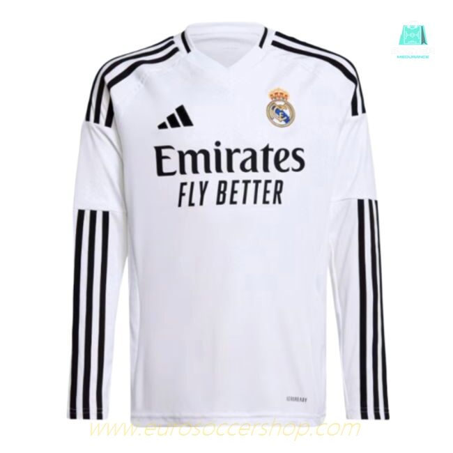 2024-2025 Real Madrid Long Sleeve Home Shirt (Kids) (Arda Guler 15)