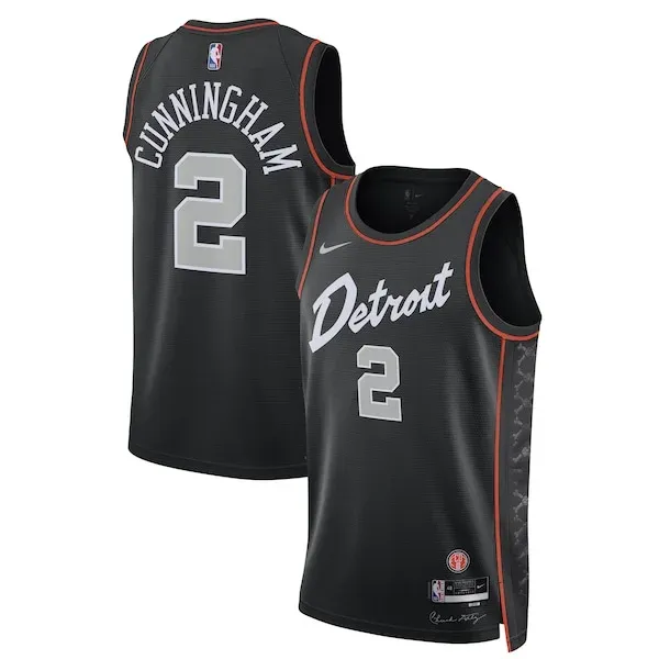 Cade Cunningham DET Swingman Jersey - authentic team-jersey - Black