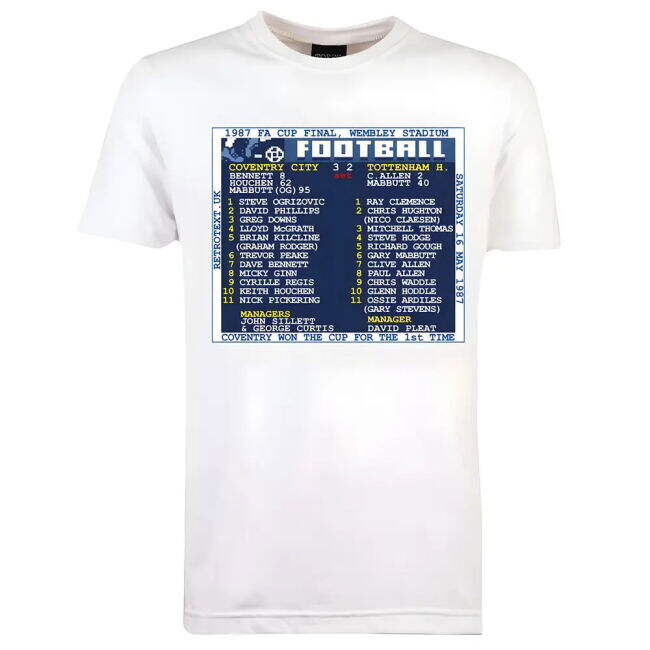 1987 FA Cup Final (Coventry City) Retrotext T-Shirt - White