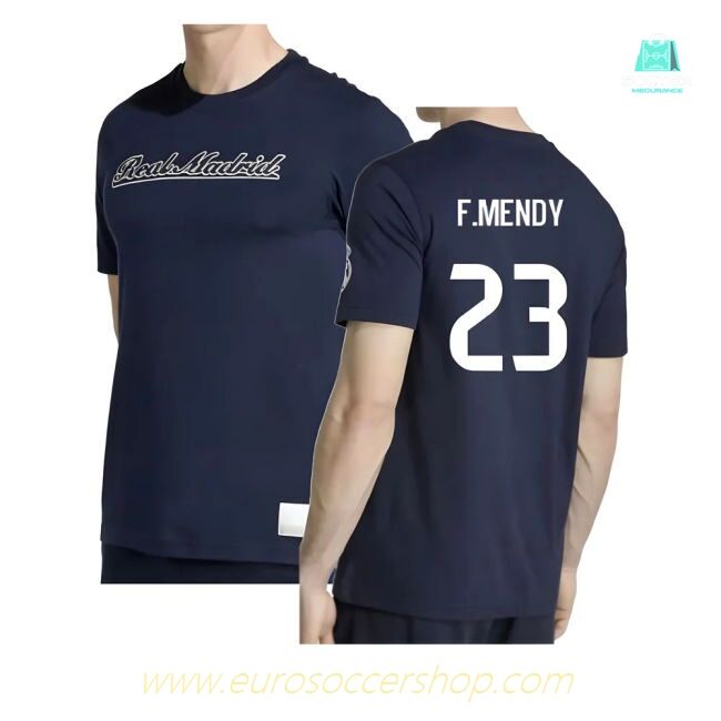 2025-2026 Real Madrid US Tee (Navy) (F.Mendy 23)