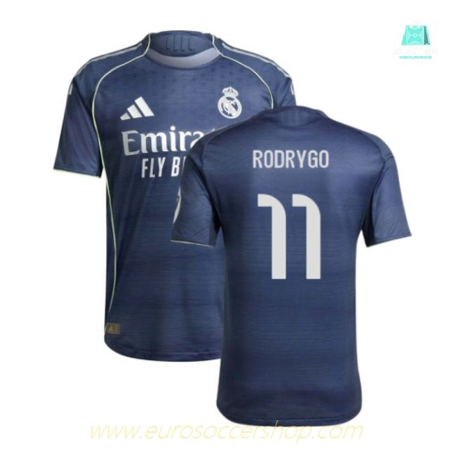 2025-2026 Real Madrid Authentic Away Shirt (Rodrygo 11)