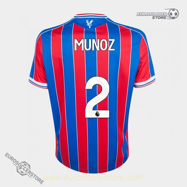 Crystal Palace 25-26 Home Jersey with MUNOZ 2 Printing