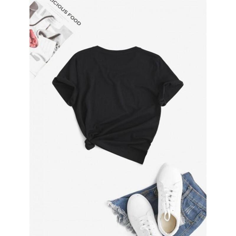 Crew Neck Desert Cactus Graphic Tee UP5162