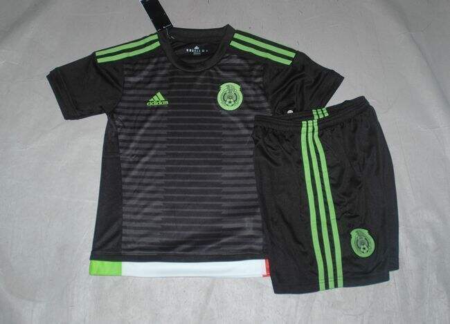Kids Mexico 2015-16 Home Soccer KitShortsShirt - Official Replica