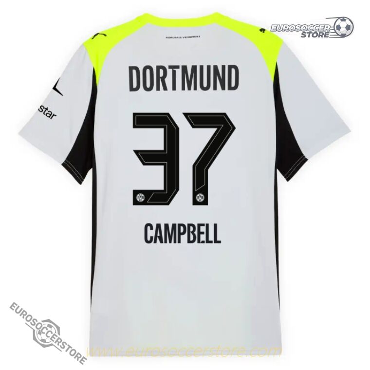 Borussia Dortmund 25-26 Season Away Jersey - CAMPBELL #37