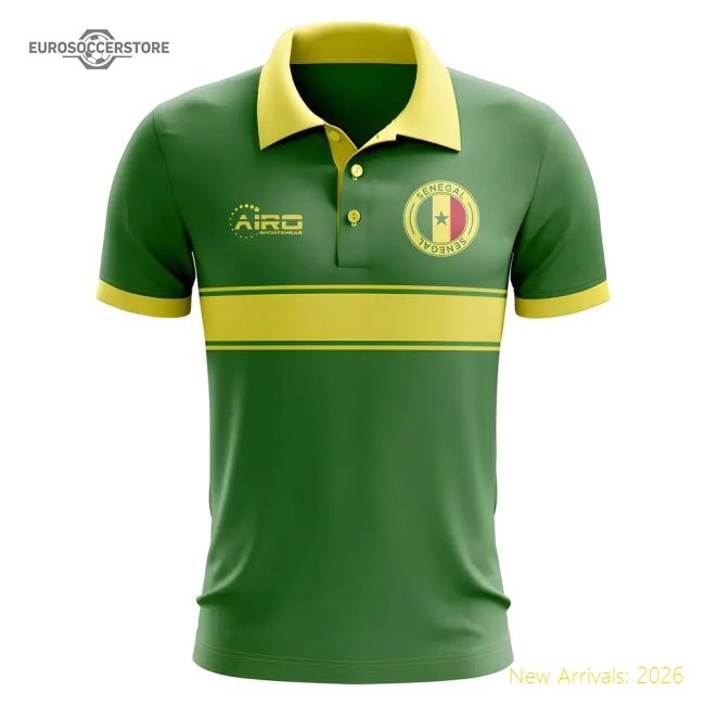 Senegal National Team Concept Stripe Polo Shirt (green)
