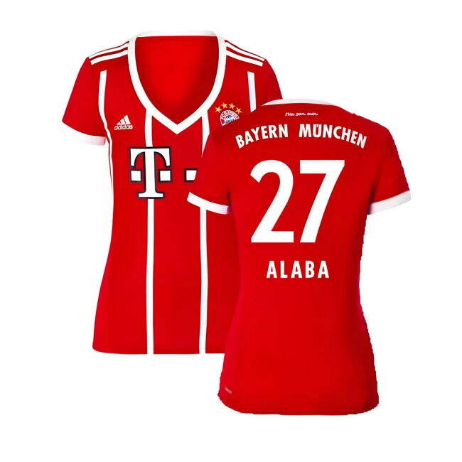 Alaba 27 Top Quality Bayern Munich 2017-2018 Home Jersey (Womens) (1)