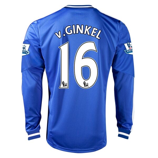 13-14 Chelsea 16 vGINKEL Home Long Sleeve Jersey Shirt - Official