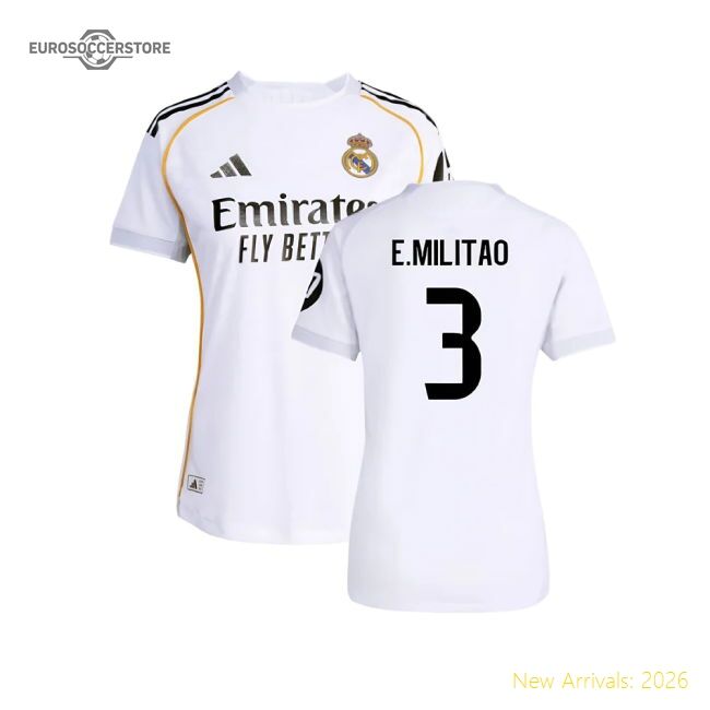 Exceptional 2025-2026 Real Madrid Authentic Home Jersey (womens) (e