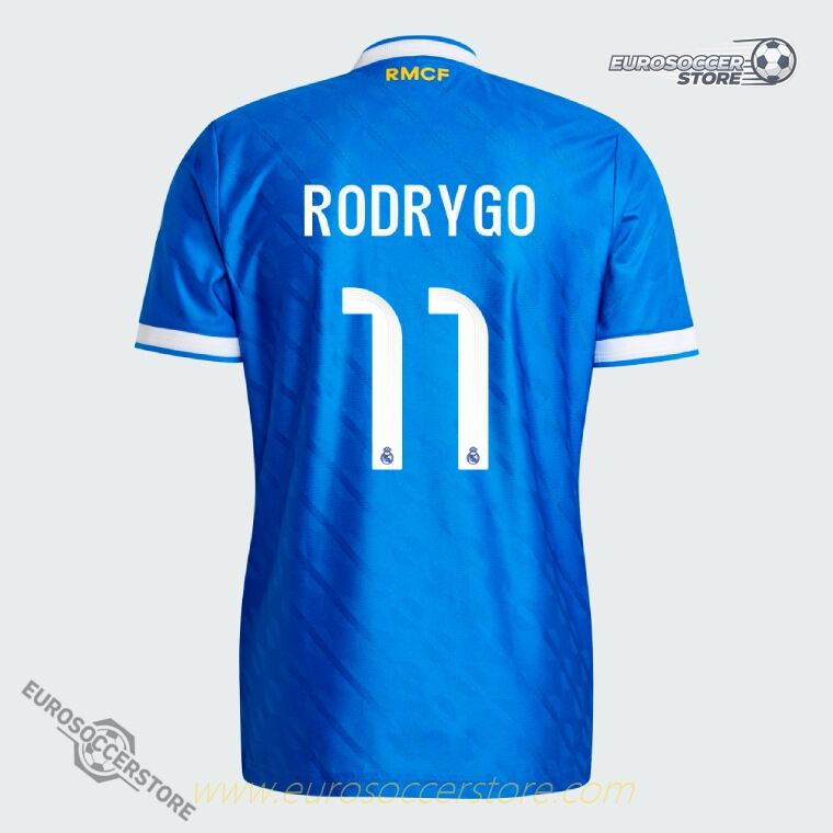 Real Madrid's 25-26 Third Jersey, Player Version, featuring RODRYGO with the number 11