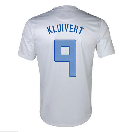 2013 Netherlands 9 Kluivert Away White Jersey Shirt - Official