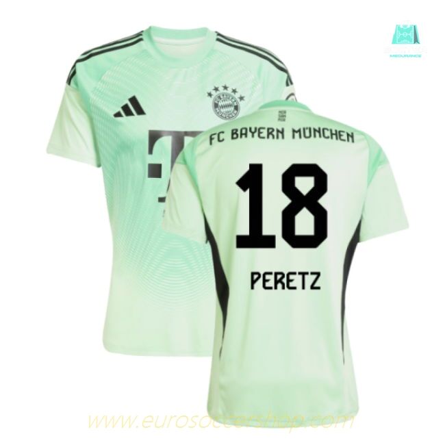 2025-2026 Bayern Munich Home Goalkeeper Shirt (Glory Mint) (Peretz 18)