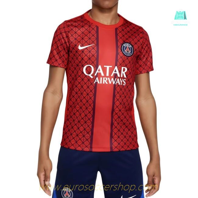 2025-2026 PSG Academy Pro Away Pre Match Shirt (Red) - Kids
