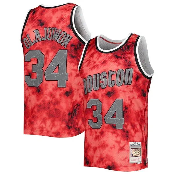 Hakeem Olajuwon HOU Swingman Jersey - premium player-jersey - Red