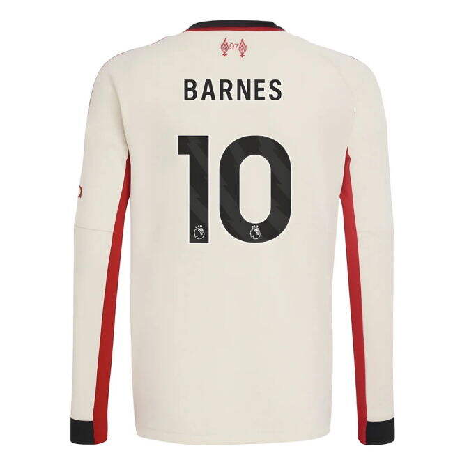 2025-2026 Liverpool Away Long Sleeve Shirt (Kids) (Barnes 10)
