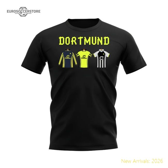 Authentic Dortmund 1996-1997 Retro Shirt T-Shirt - Text (Black)