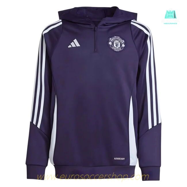 2025-2026 Man Utd Training Hoody (Aurora Plum) - Kids