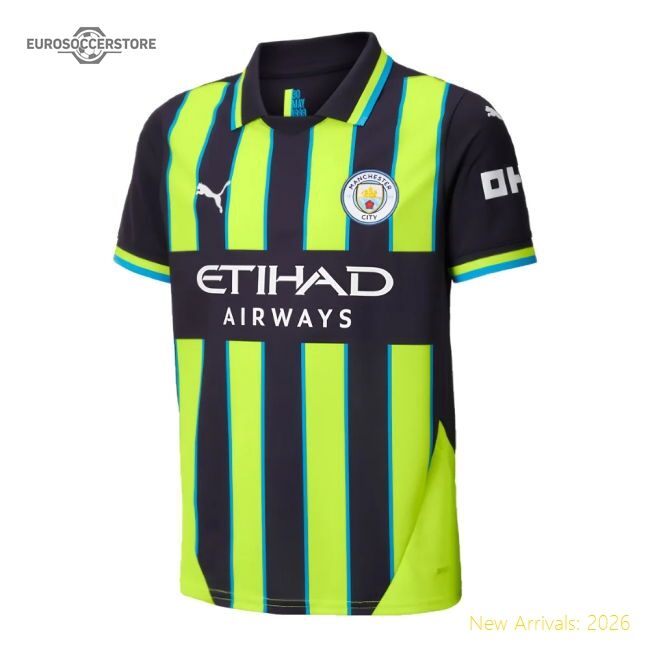 Authentic 2024-2025 Man City Away Shirt (kids) (haaland 9) - Premium