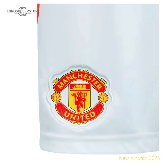 Authentic 2024-2025 Man Utd Home Shorts (white) - Kids - Premium