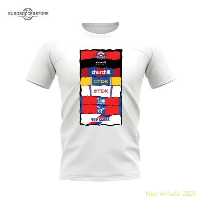 Crystal Palace Sponsor History T-shirt (white) - Authentic Design