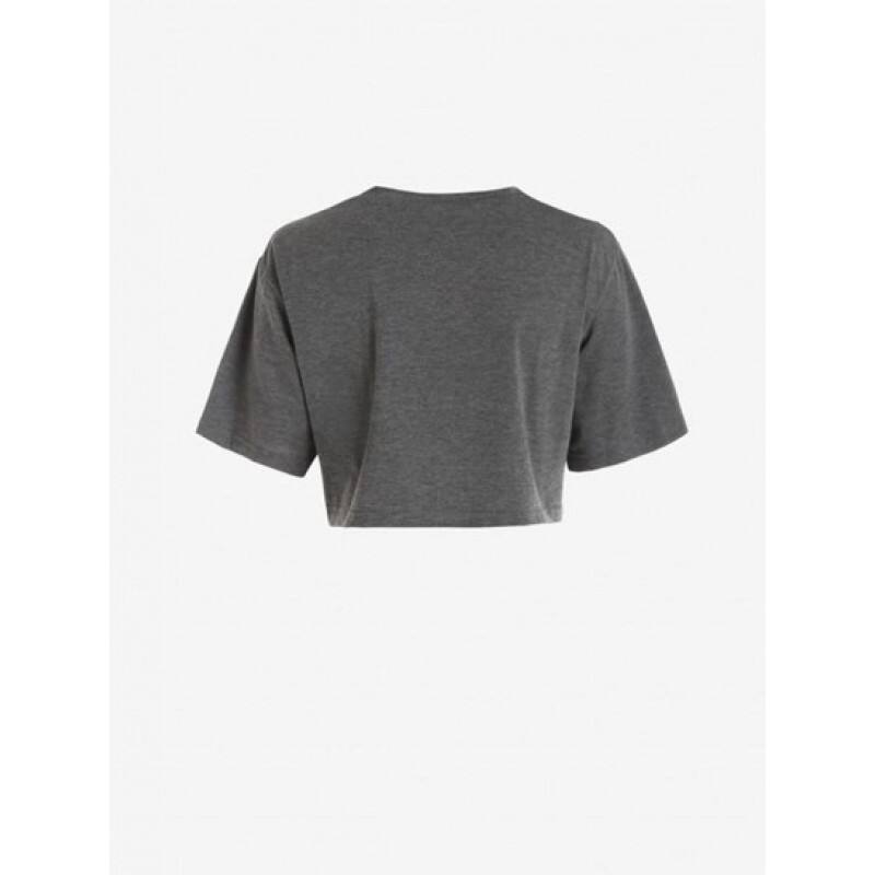 Reflective Graphic Cropped Tee RJ2702