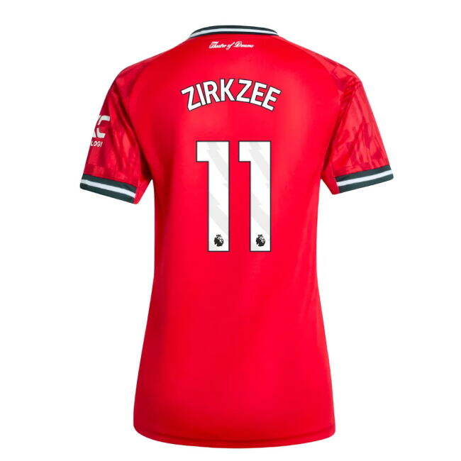 2025-20 Man Utd Home Football Kit Zirkzee Printing M Women S