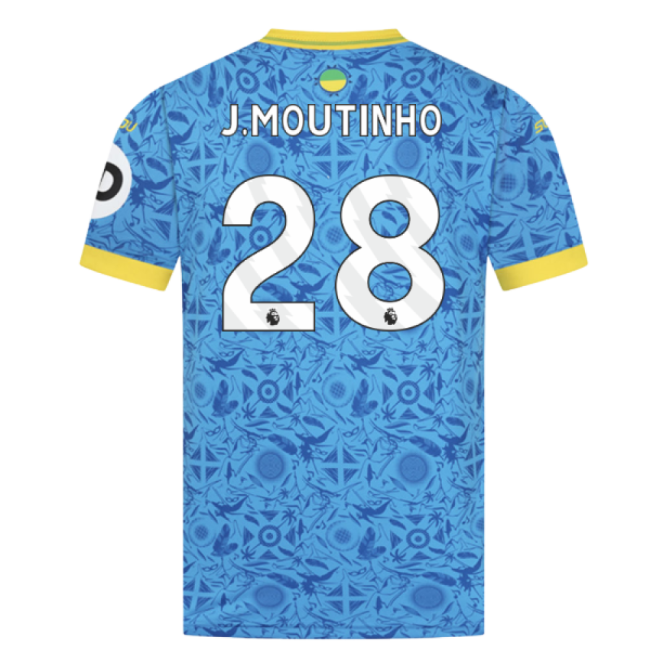 Limited Edition 2025-2026 WOL Third Match Jersey J.Moutinho 28 Ad#521