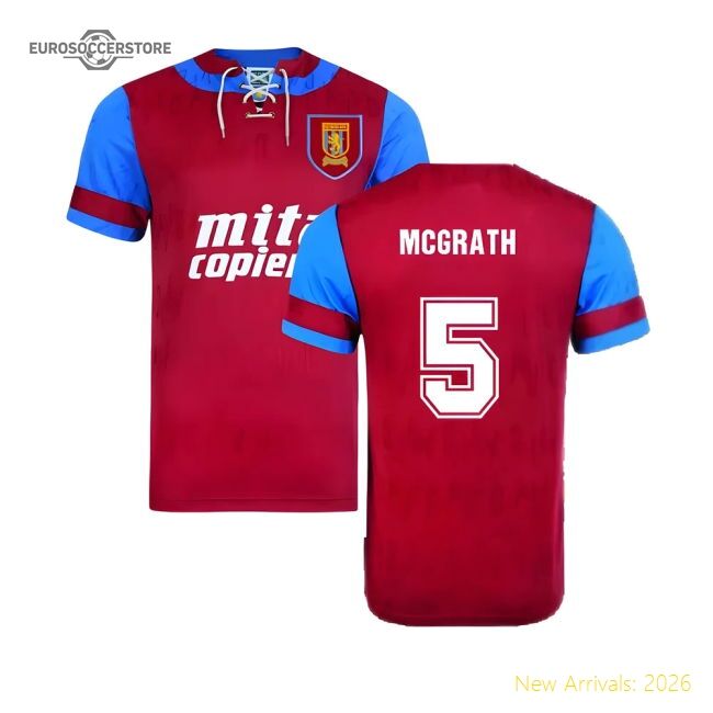 Authentic Score Draw Aston Villa 1992 Retro Football Shirt (mcgrath