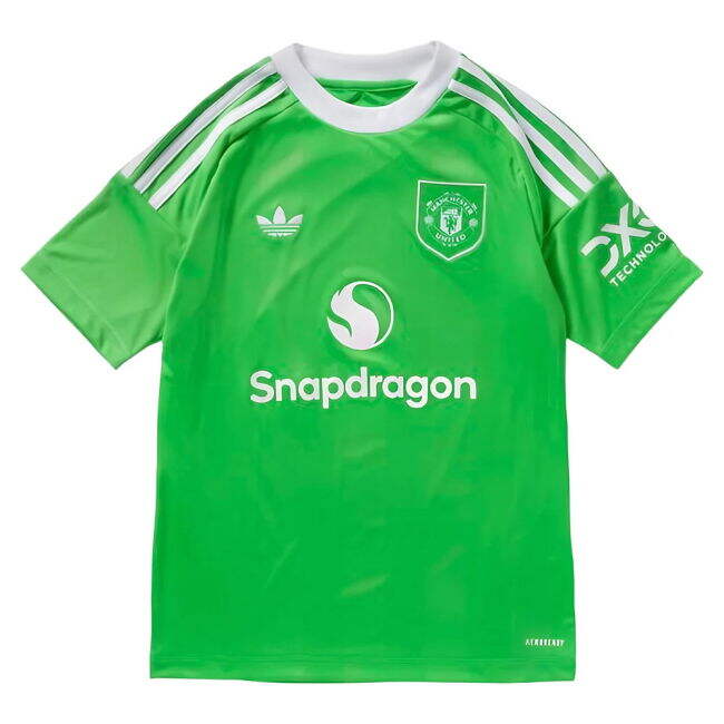 Elite Performance Football Man Utd Third Goalkeeper Shirt Green Ki...