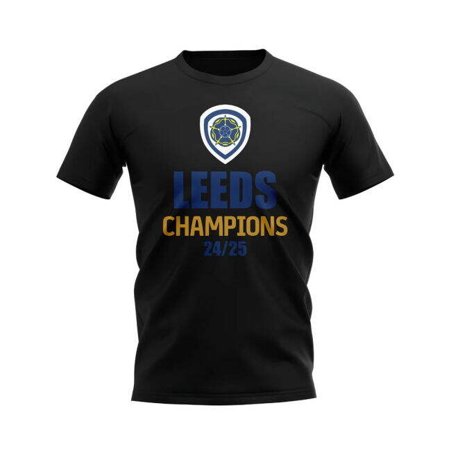 Leeds United 2024-25 Champions official style T-Shirt (Adult