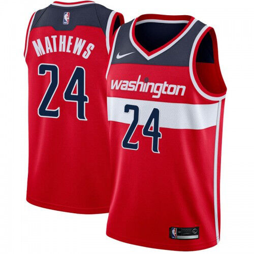 WAS #24 Garrison Mathews High-Quality 2024 Icon NBA Jersey - Red
