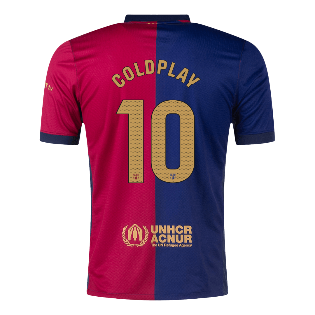COLDPLAY #10 Barcelona Home  Soccer Jersey 2024/25 Authentic Kit