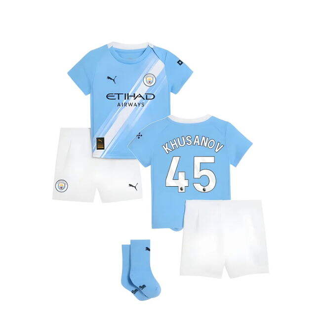 Man City Home Jersey 2025-20 Khusanov 45 M S