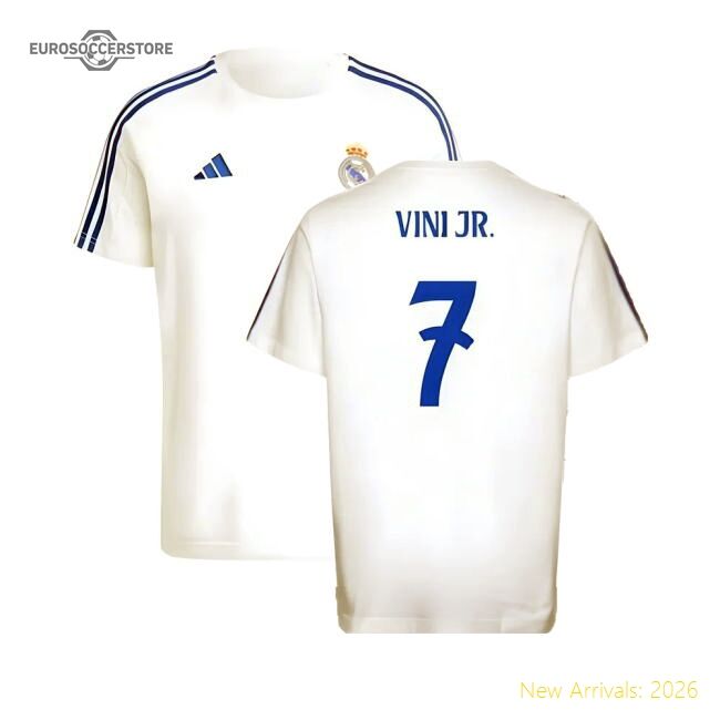2024-2025 Real Madrid Dna Tee (white) (vini Jr 7) - Fan Design