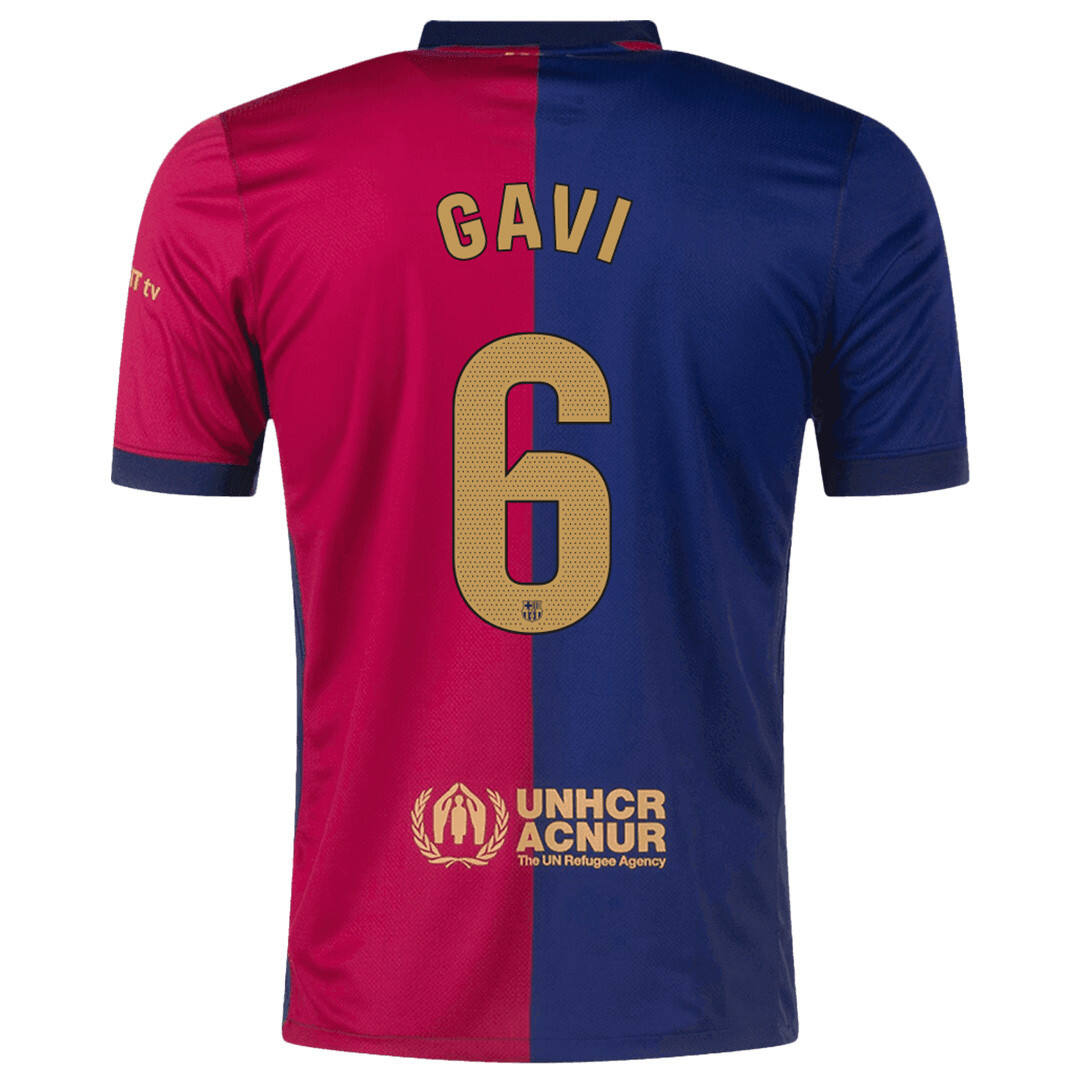 Barcelona 2425 Home Shirt GAVI 6 - Official Replica 11999